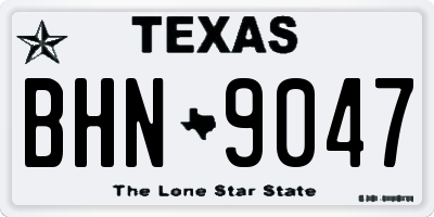 TX license plate BHN9047
