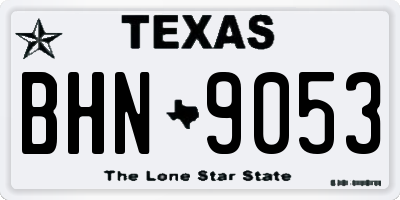 TX license plate BHN9053