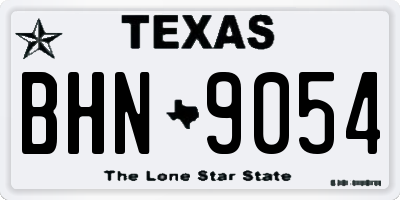 TX license plate BHN9054