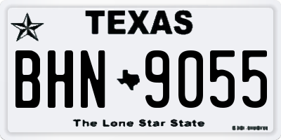 TX license plate BHN9055