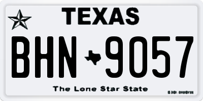 TX license plate BHN9057