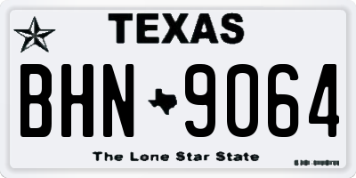 TX license plate BHN9064