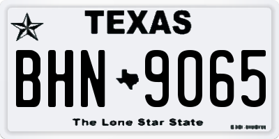 TX license plate BHN9065