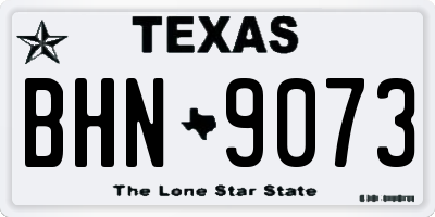 TX license plate BHN9073