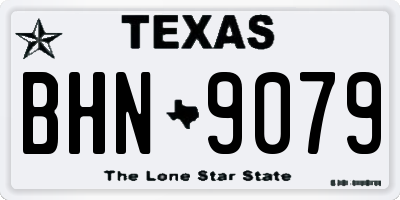 TX license plate BHN9079
