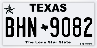 TX license plate BHN9082