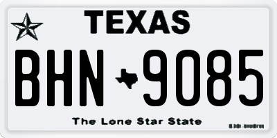 TX license plate BHN9085