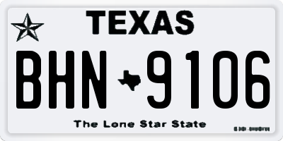 TX license plate BHN9106