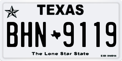 TX license plate BHN9119