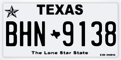 TX license plate BHN9138
