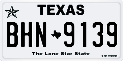 TX license plate BHN9139