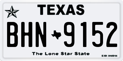 TX license plate BHN9152
