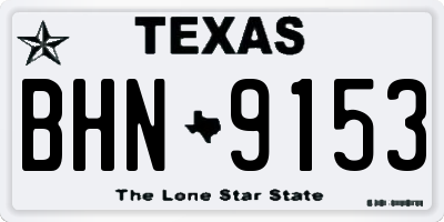 TX license plate BHN9153