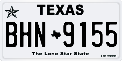 TX license plate BHN9155