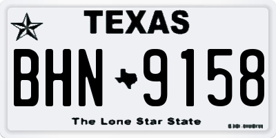 TX license plate BHN9158