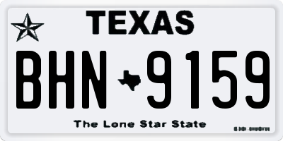 TX license plate BHN9159