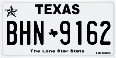 TX license plate BHN9162