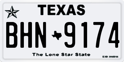 TX license plate BHN9174