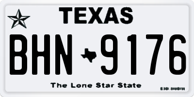 TX license plate BHN9176