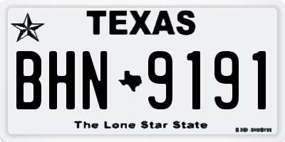 TX license plate BHN9191
