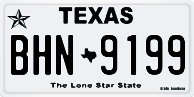 TX license plate BHN9199