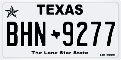 TX license plate BHN9277