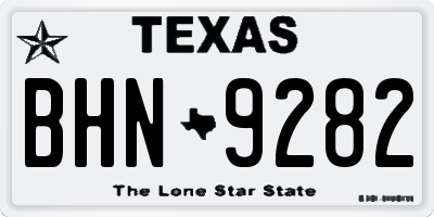 TX license plate BHN9282