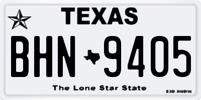 TX license plate BHN9405