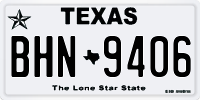TX license plate BHN9406
