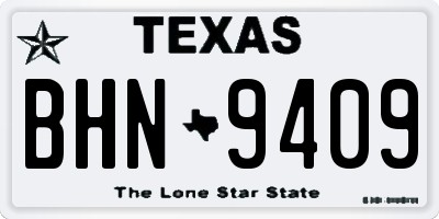 TX license plate BHN9409