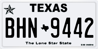 TX license plate BHN9442