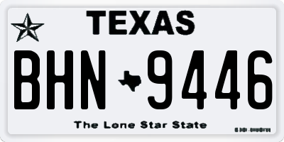 TX license plate BHN9446