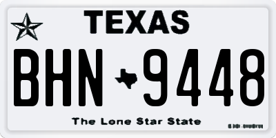 TX license plate BHN9448