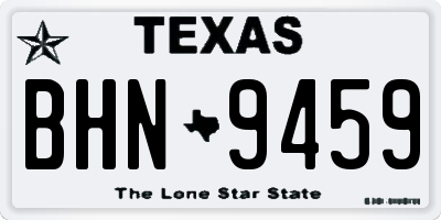 TX license plate BHN9459