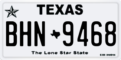 TX license plate BHN9468