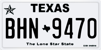 TX license plate BHN9470