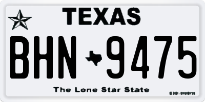 TX license plate BHN9475