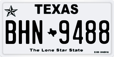 TX license plate BHN9488