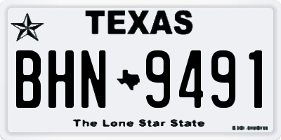 TX license plate BHN9491