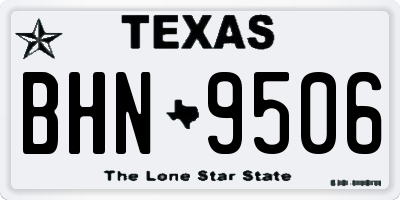 TX license plate BHN9506