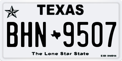TX license plate BHN9507