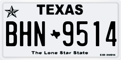 TX license plate BHN9514