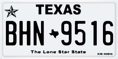TX license plate BHN9516