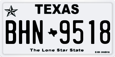 TX license plate BHN9518