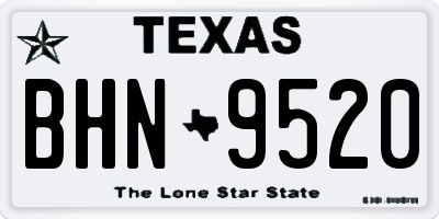 TX license plate BHN9520
