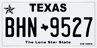 TX license plate BHN9527