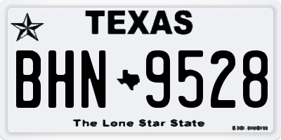 TX license plate BHN9528