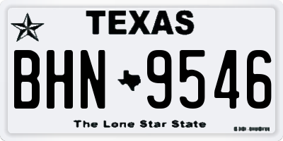 TX license plate BHN9546