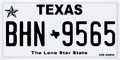 TX license plate BHN9565