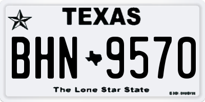 TX license plate BHN9570